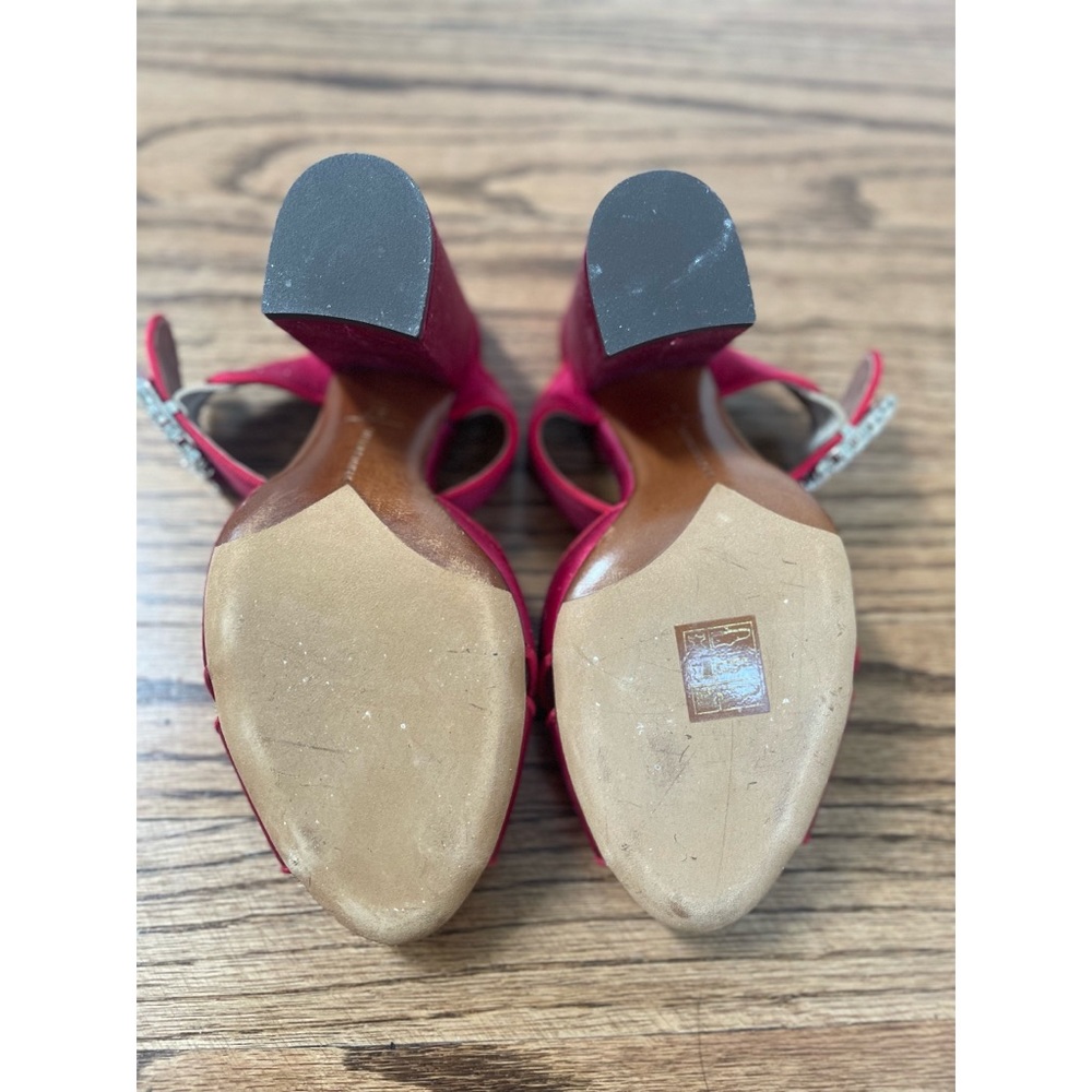 Gorgeous Tabitha Simmons Red Satin Reyner sandals in size 37/7 - Picture 5 of 6